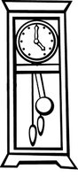 Grandfather clock with pendulum