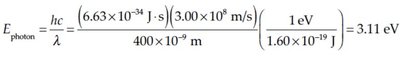 Photon energy calculation example