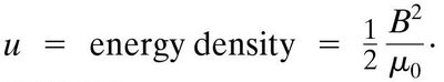 Energy density equation for magnetic field