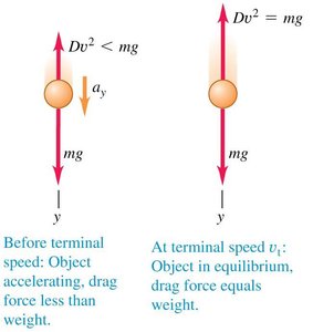 Drag force and terminal speed