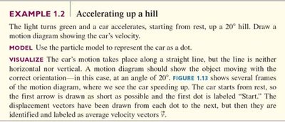 Example: Accelerating up a hill