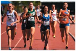 Runners illustrating average speed