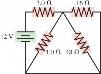 Example circuit with four resistors