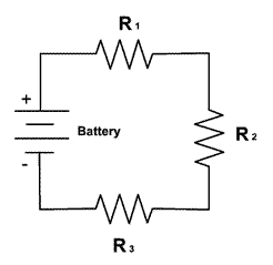Series circuit with three resistors