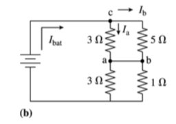 Example circuit (b) for battery current and voltage