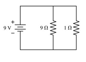 Parallel circuit with two resistors