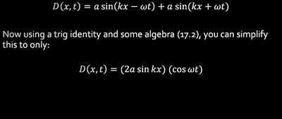 Standing wave equation