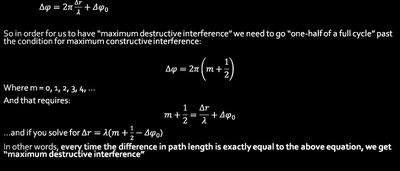 Interference in 1D and 2D