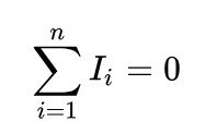 Kirchhoff's current rule equation