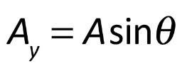 Vector components in a right triangle.