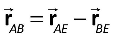Relative position equation.