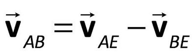 Relative position equations diagram.