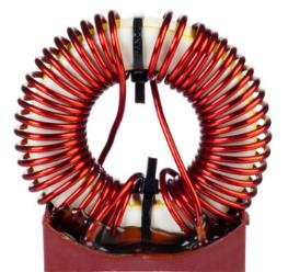 Toroidal solenoid with wire