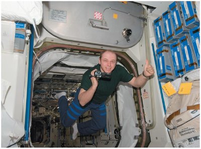 Astronaut experiencing weightlessness