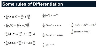 Rules of differentiation