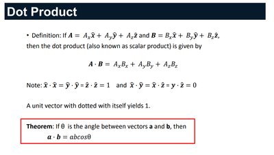 Cross product definition and theorem