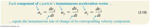 Equation for acceleration components