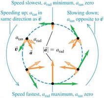 Nonuniform circular motion: radial and tangential acceleration