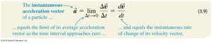 Equation for instantaneous acceleration