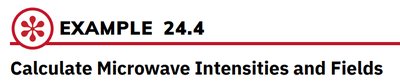 Intensity and area of EM wave