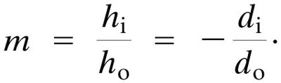 Magnification equation
