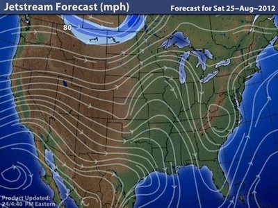 Map of air flow as a vector field