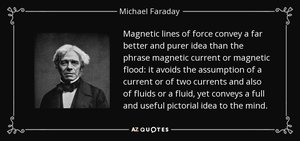 Faraday quote on magnetic lines of force