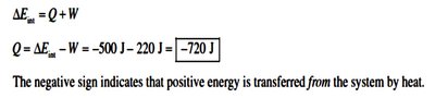 Energy transfer calculation example