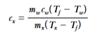 Specific heat calculation formula