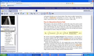Textbook screenshot showing flux calculation for nonuniform electric field
