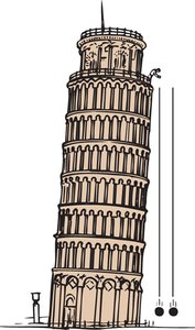 Galileo's Leaning Tower of Pisa experiment