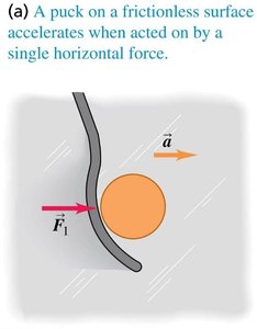 Puck in equilibrium and under force