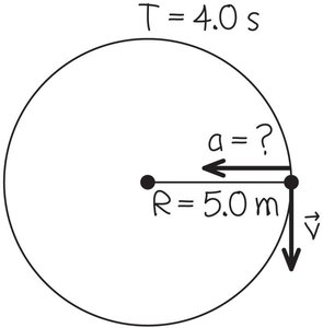 Vertical circle with radius and period