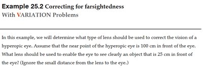 Example 25.2: Correcting for farsightedness