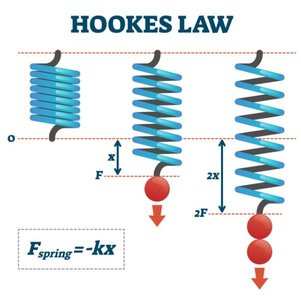 Hooke's Law: spring force diagram