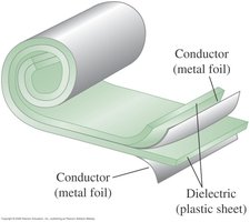 Capacitor with dielectric