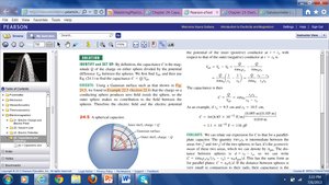 Spherical capacitor calculation example