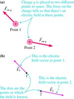 Electric field vectors at different points