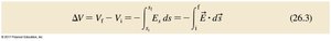 Equation for potential difference from electric field