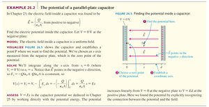 Example 26.2: Parallel-plate capacitor potential