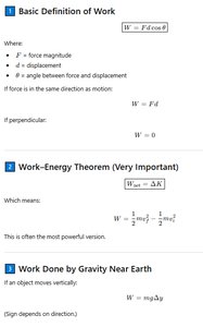 Basic definition of work