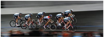 Cyclists in motion, illustrating translational motion