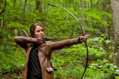 Person drawing a bow