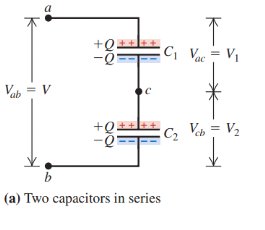 Two capacitors in series