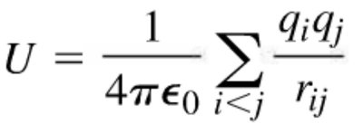 Potential energy formula for multiple charges