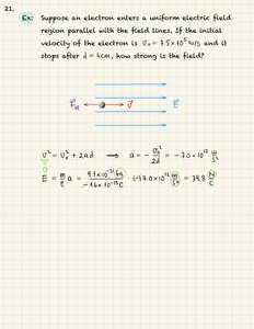 Motion of charged particles in electric field diagram