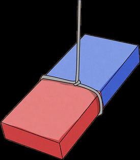 Bar magnet with N and S poles