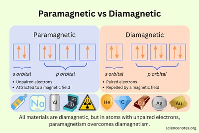 Paramagnetic vs Diamagnetic comparison