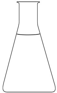 Conical flask used in titration