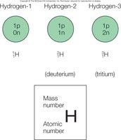 Isotopes of hydrogen: protium, deuterium, tritium